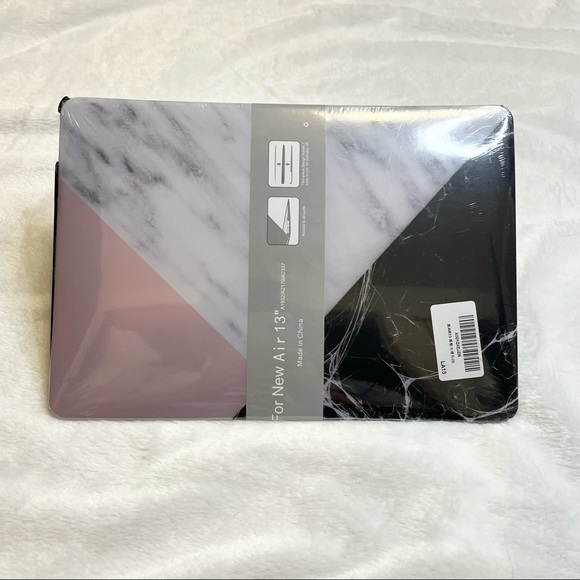 NEW MacBook Air 13 Inch Marble Print Color Block Hardshell Case - Picture 3 of 6